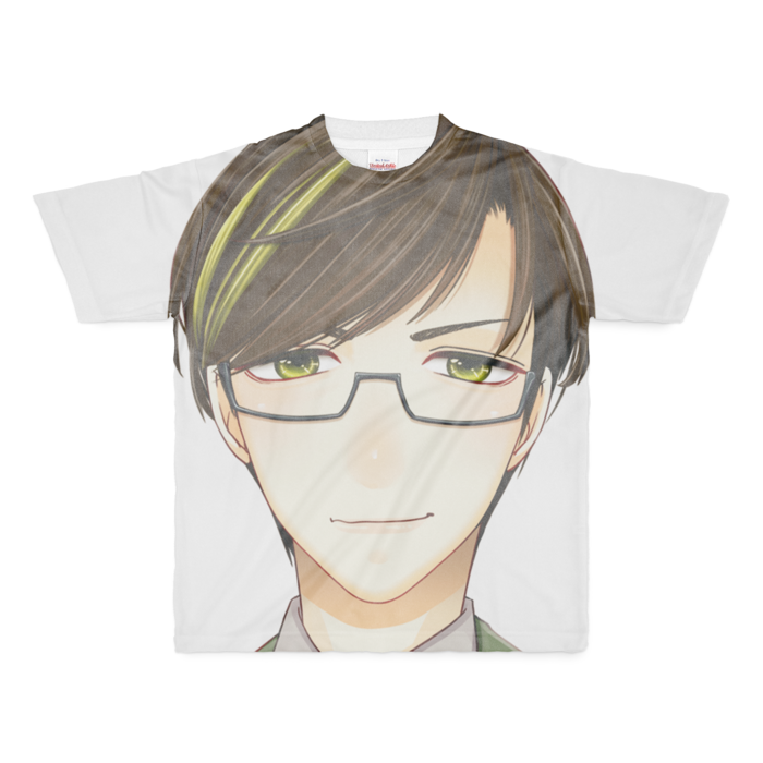 フルグラフィックTシャツ まぁまぁ顔面サイズ- M - 両面印刷