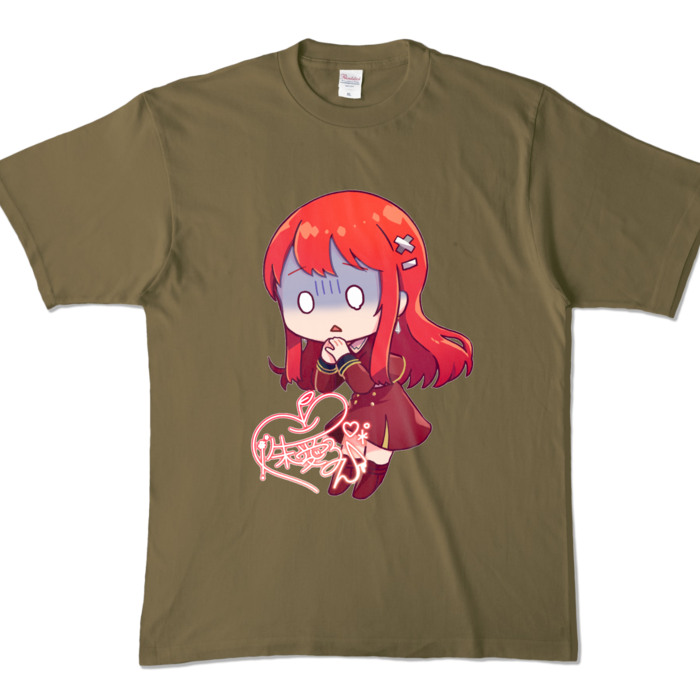 カラーTシャツ - XL - オリーブ (濃色)