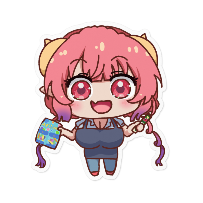 ステッカー(白) - 100 x 100 (mm)