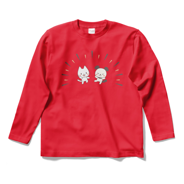ロングスリーブTシャツ　赤色　S