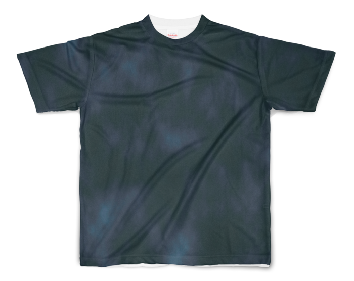 ムラ染風Tシャツ - S - ブラック