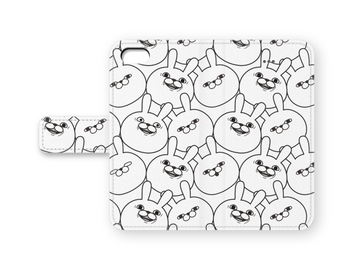 うさぎ100%手帳型iPhoneケース - iPhone5