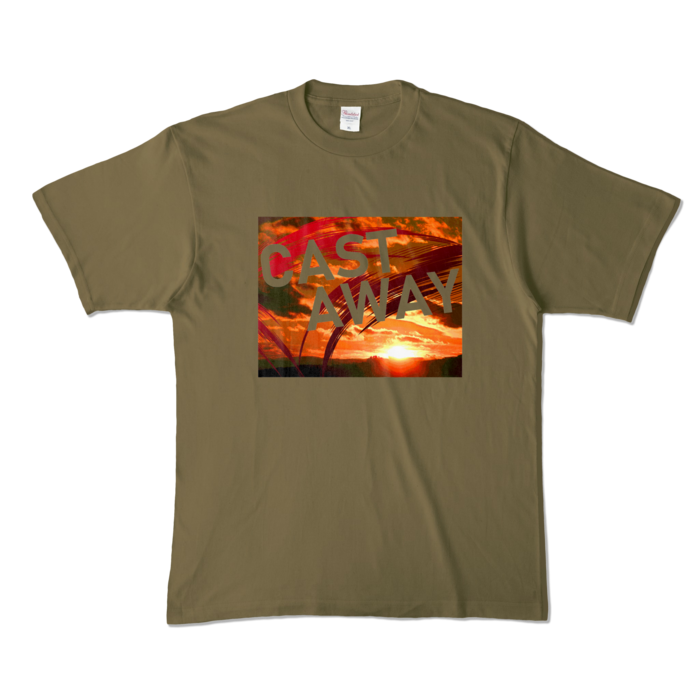 カラーTシャツ - XL - オリーブ (濃色)