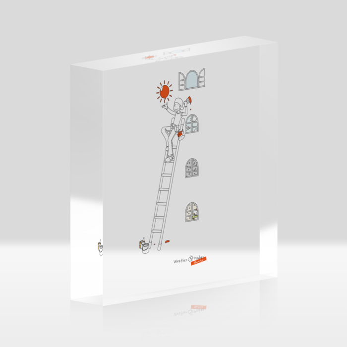 sunny アクリルブロック - 100x100mm