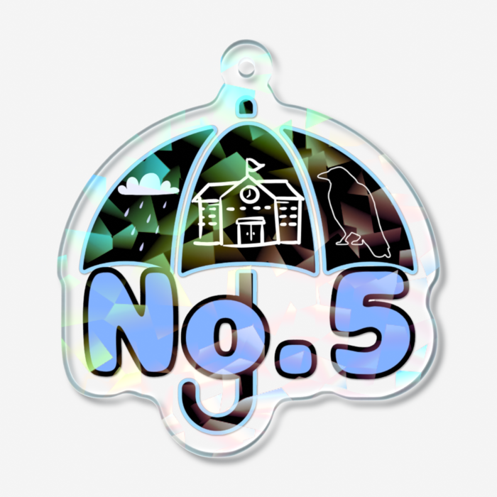 ホログラムアクリルキーホルダー - 50 × 50mm