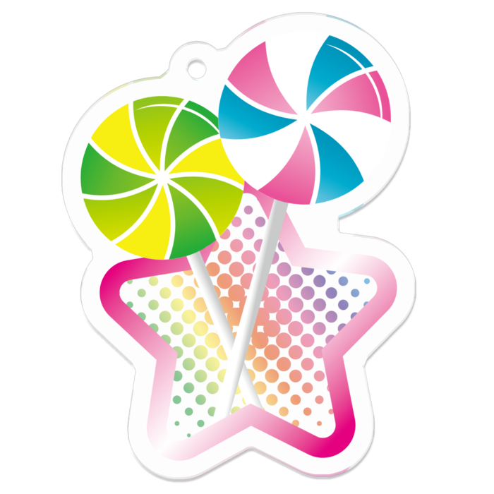 アクリルキーホルダー - 50 x 50 (mm)