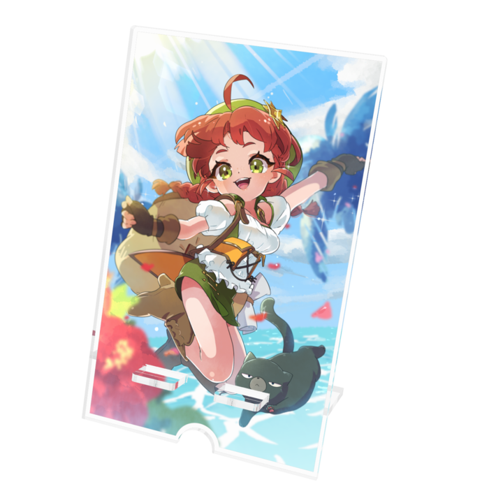 アクリルスマホスタンド - 100x160mm(ケーブル穴あり)