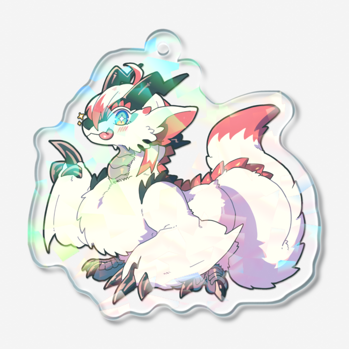 ホログラムアクリルキーホルダー - 50 × 50mm