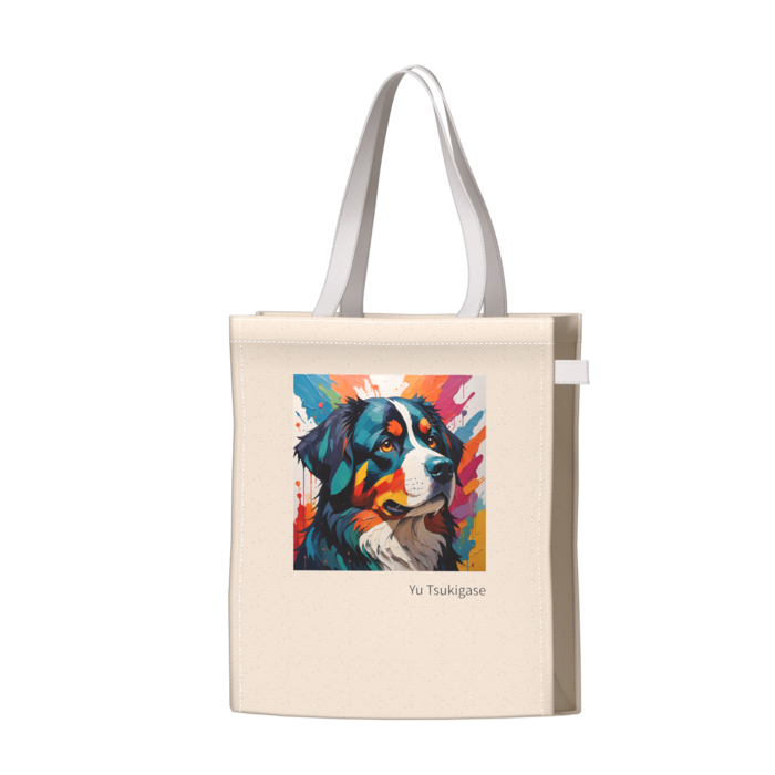 ツートンカラーバッグ - ホワイト - W34 × H41 × D14cm