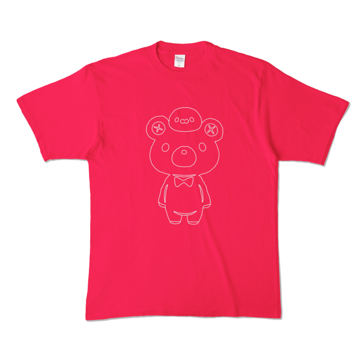 まんじゅうカラーTシャツ - XL - ホットピンク (濃色)