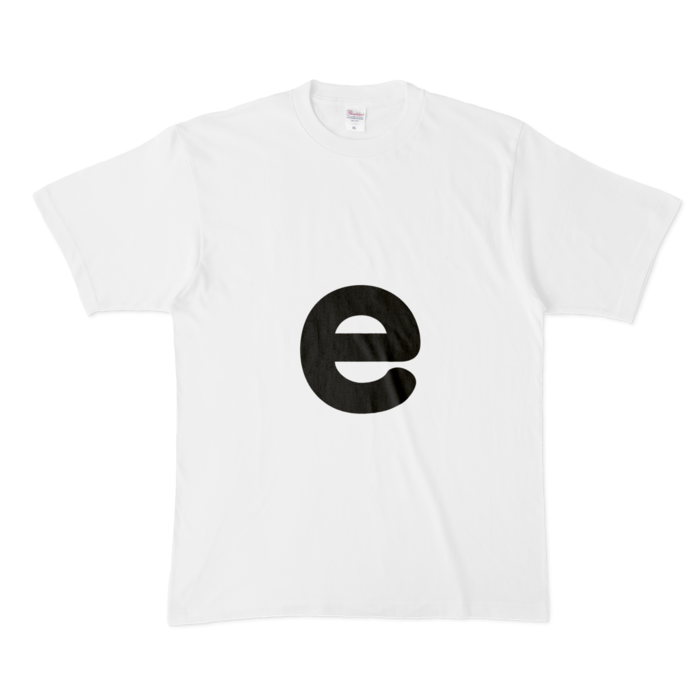 「e」（小文字）Tシャツ - XL - 白