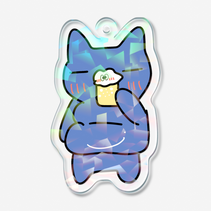 ホログラムアクリルキーホルダー - 50 × 50mm