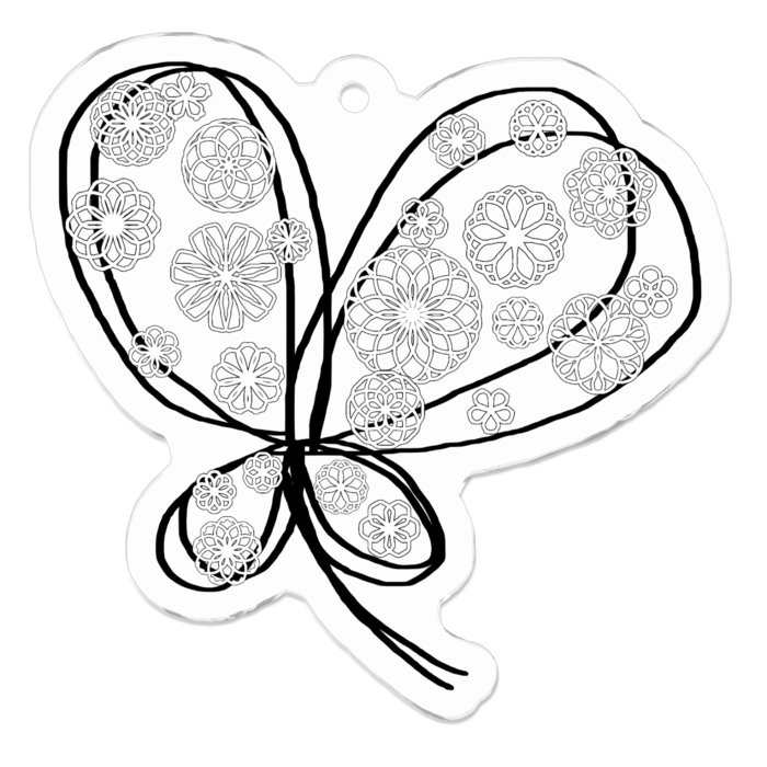 アクリルキーホルダー（コーティング） - 50 x 50 (mm)