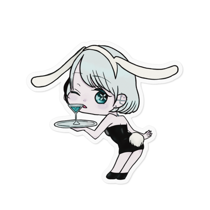 ステッカー - 100 x 100 (mm)ホワイト