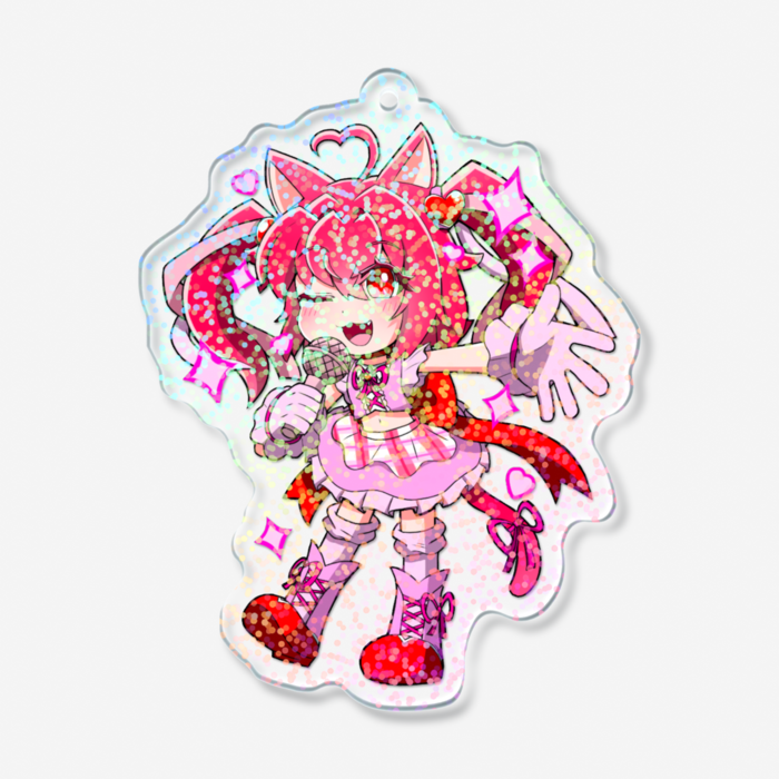 ホログラムアクリルキーホルダー - 70 × 70mm