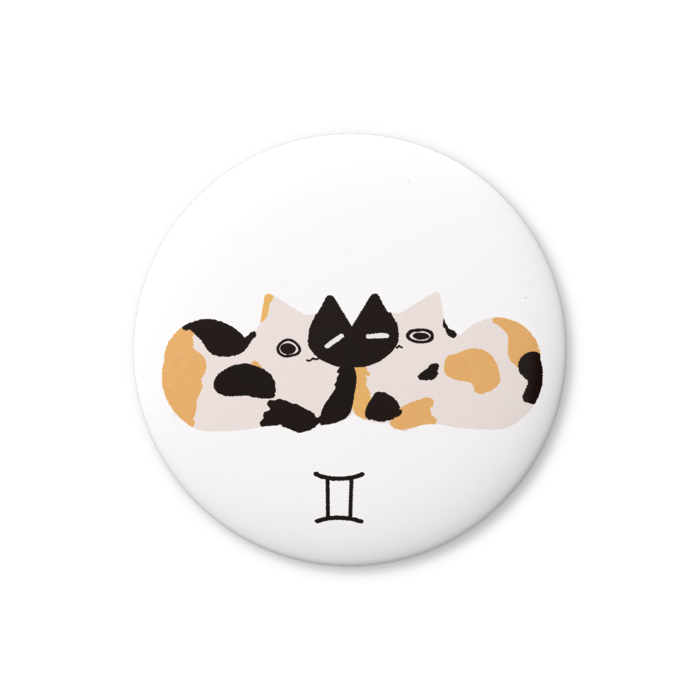 双子ニャ(缶バッジ　バリュー　44mm)