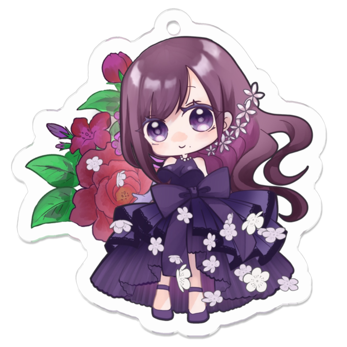 アクリルキーホルダー(花付きVer.)