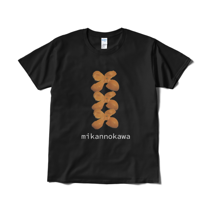 ミカンの皮Tシャツ（短納期） - L - ブラック