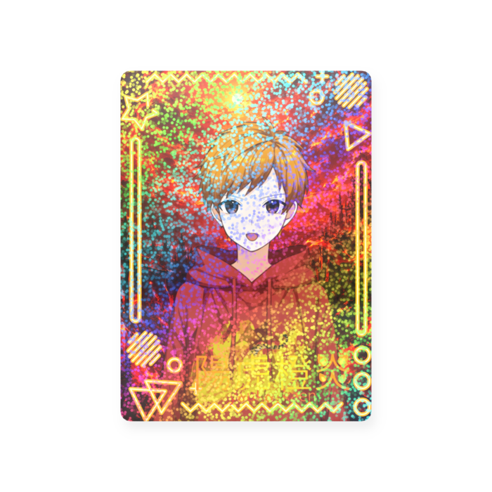 ホログラムトレーディングカード - 表面グリッター