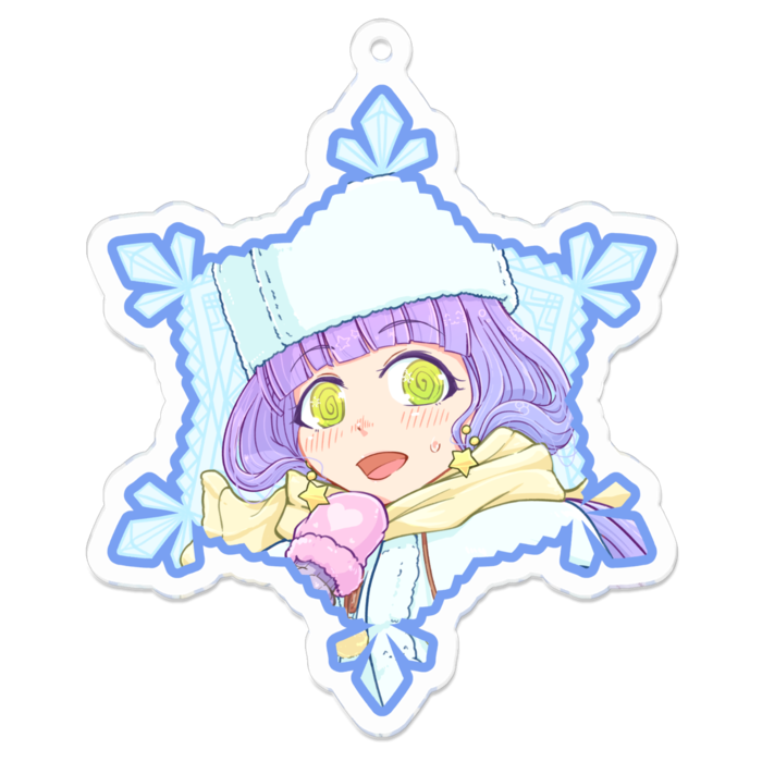 白ぽんこアクリルキーホルダー - 70 x 70 (mm)(1)