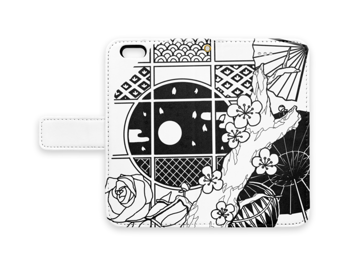 手帳型iPhoneケース - iPhone6 - ストラップ穴 あり