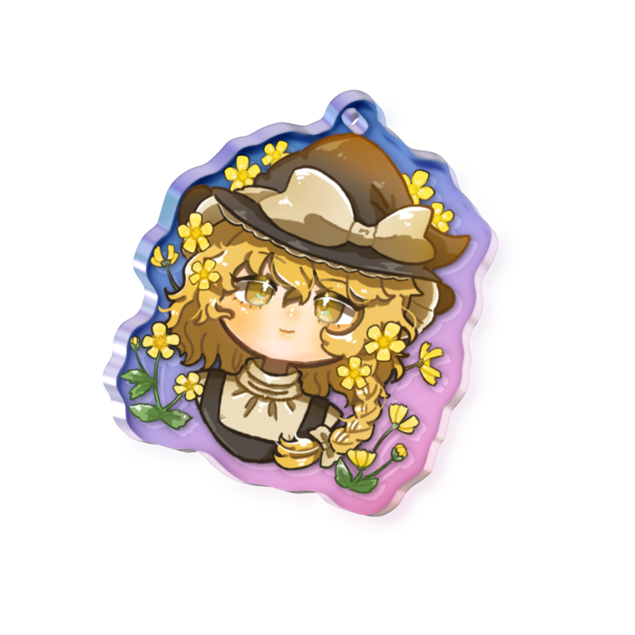 オーロラアクリルキーホルダー - 50 × 50mm