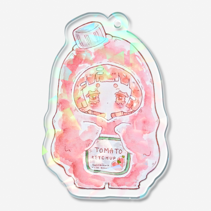 ホログラムアクリルキーホルダー - 50 × 50mm