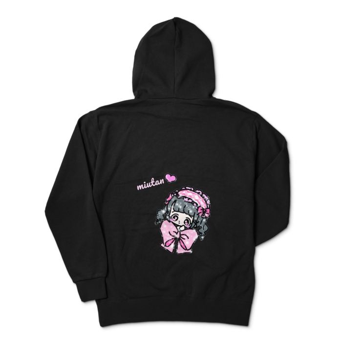 ジップパーカー - XL - ブラック