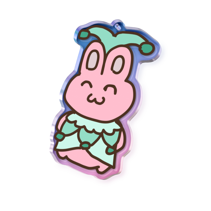 オーロラアクリルキーホルダー - 70 × 70mm