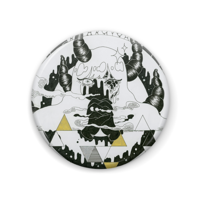 「悪魔の誘惑」缶バッジ - 57mm
