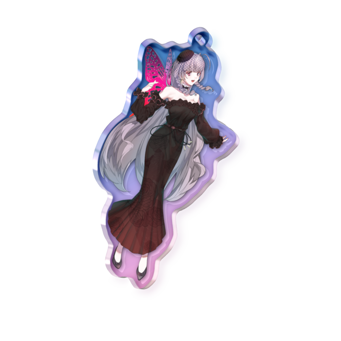 オーロラアクリルキーホルダー - 70 × 70mm