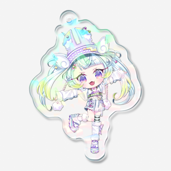 ホログラムアクリルキーホルダー - 50 × 50mm