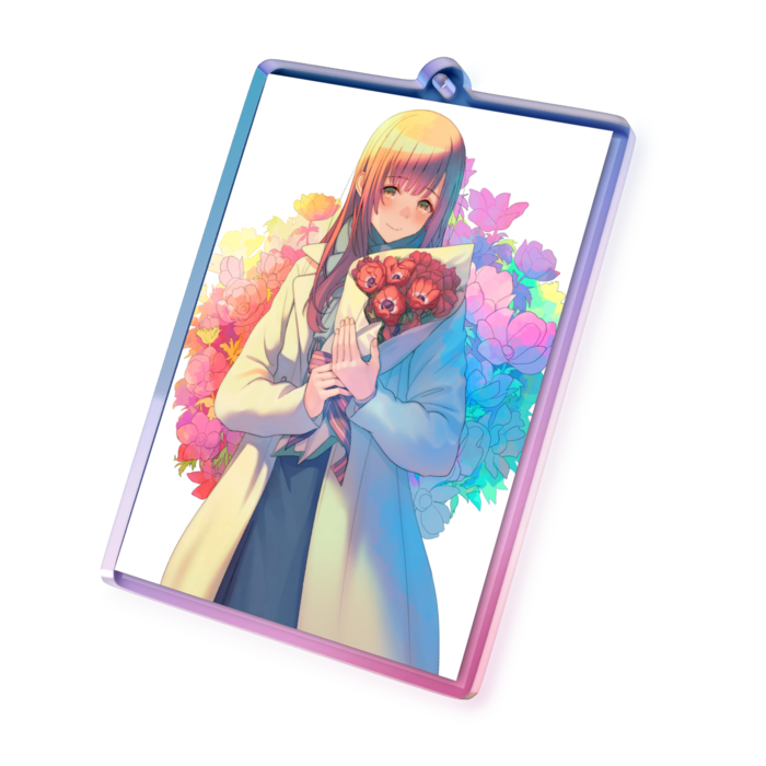 オーロラアクリルキーホルダー - 70 × 70mm