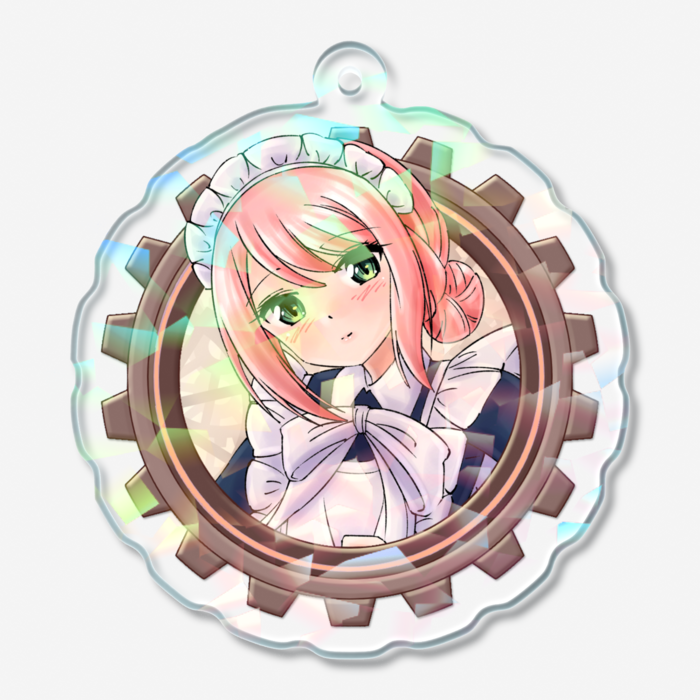 ホログラムアクリルキーホルダー(クリスタル) - 50 × 50mm