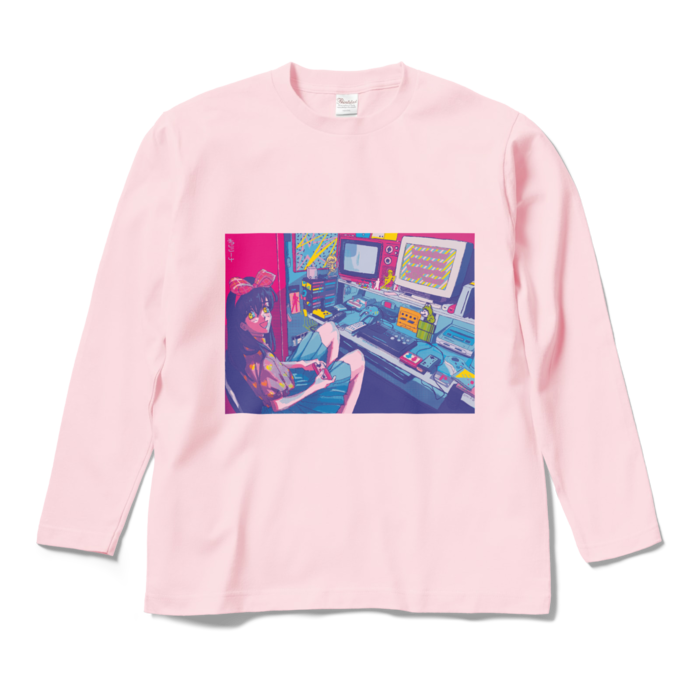 ロングスリーブTシャツ - M - ライトピンク
