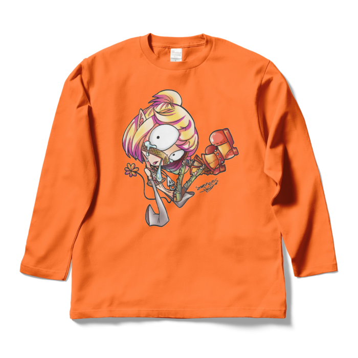 ロングスリーブTシャツ - L - オレンジ