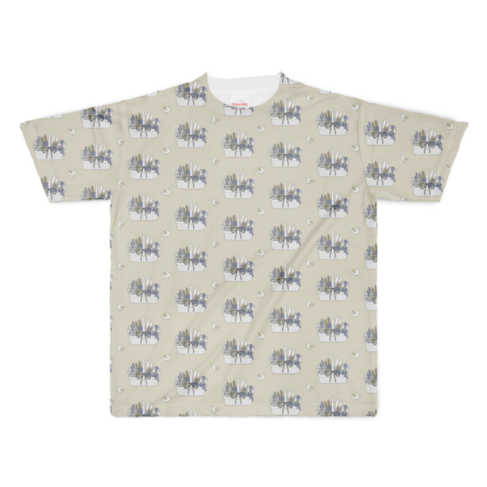 フルグラフィックTシャツB　ベージュ　XL