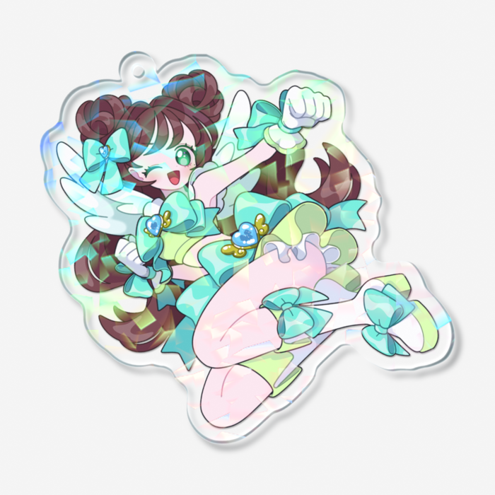 ホログラムアクリルキーホルダー - 70 × 70mm