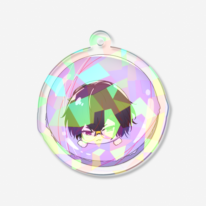 ホログラムアクリルキーホルダー - 50 × 50mm