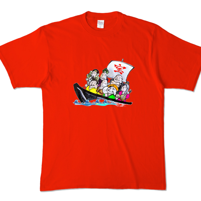 カラーTシャツ - XL - レッド (濃色)