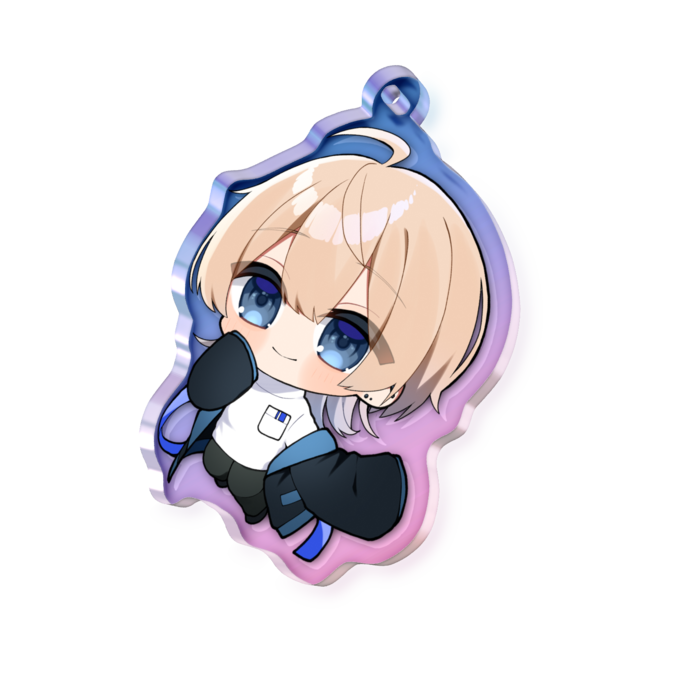 オーロラアクリルキーホルダー - 50 × 50mm