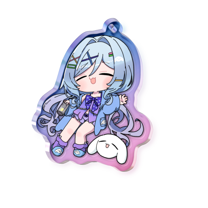 オーロラアクリルキーホルダー - 50 × 50mm