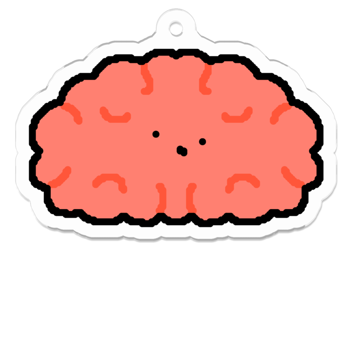 脳ちゃん。アクリルキーホルダー - 50 x 50 (mm)