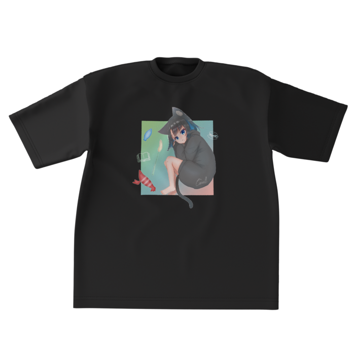 ビッグシルエットTシャツ - XL - BLACK