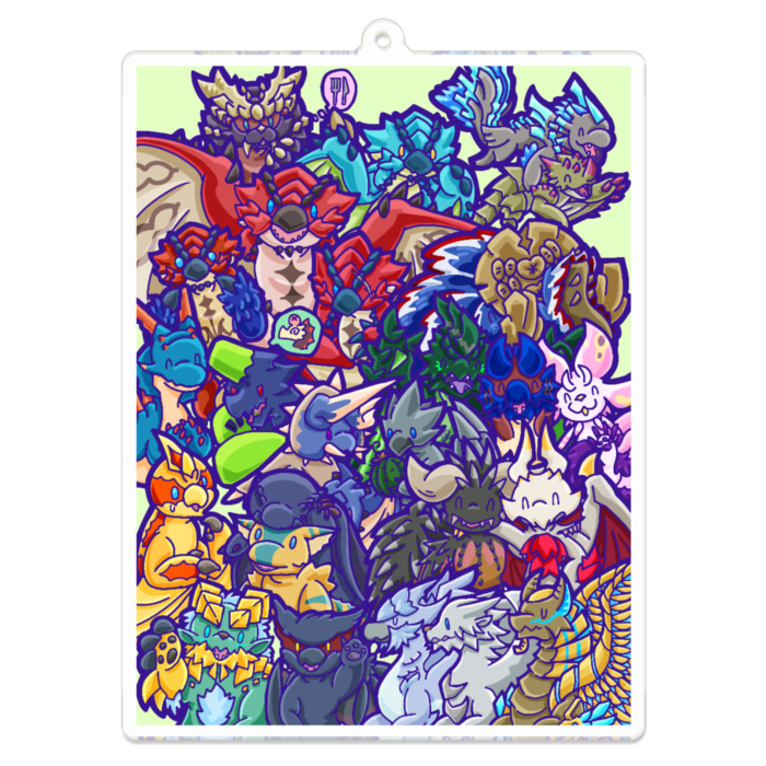 アクリルキーホルダー（コーティング） - 100 x 100 (mm)