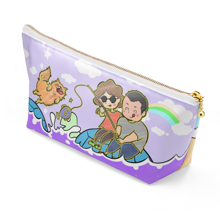 ポーチ - 長さ21.5cm / 高さ10cm - ホワイト