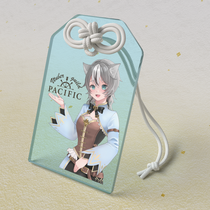 アクリルお守り - 50 × 80mm(水)