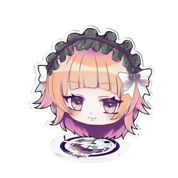 【行間考察しそうな紫月】アクリルスタンド - 100x100mm