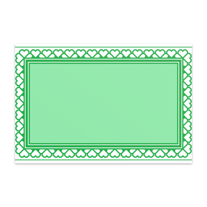 ハートのポストカード(緑系)