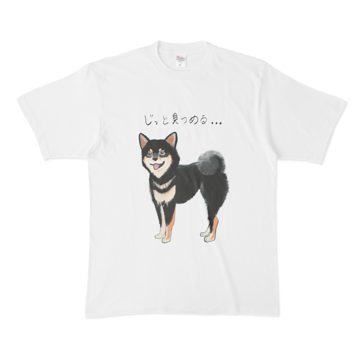 Tシャツ - XL - 白 - 黒柴